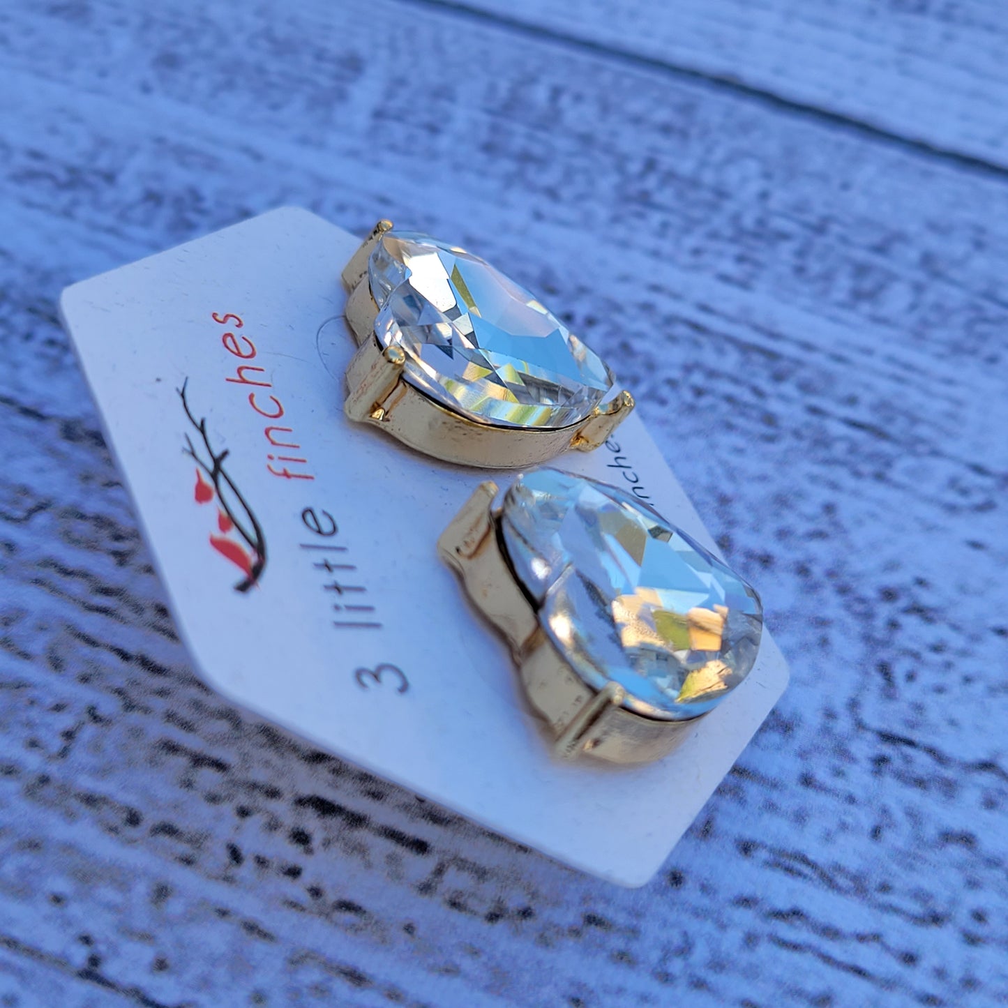 Audrey Heart Stud Earrings - Gold